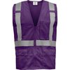 Ironwear Standard Safety Vest w/ Zipper & Radio Clips (Purple/X-Large) 1284-PRZ-RD-XL